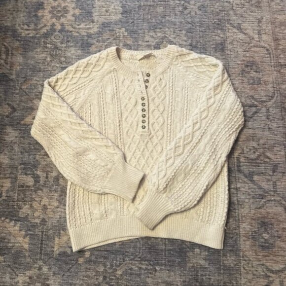 Sezane Sweaters - Sezane Cream Cable Knit Sweater